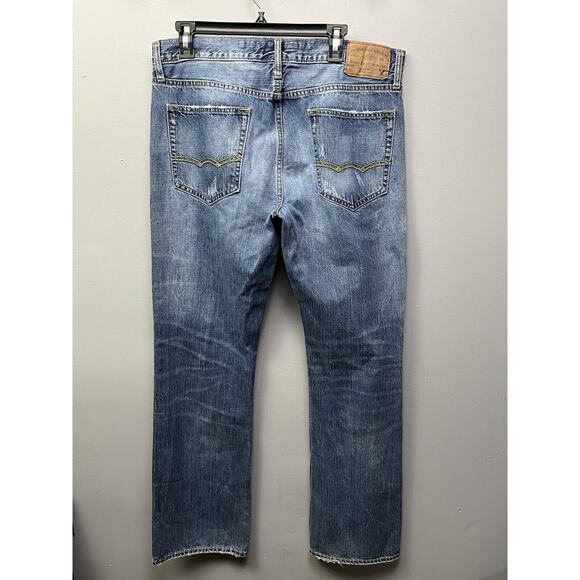 American Eagle 34 X 34 33 Original Boot Cut Blue Jeans Denim Made to Last - Picture 2 of 3